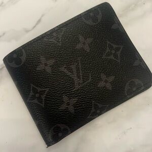 Louis Vuitton Multiple Wallet Black Grey Monogram